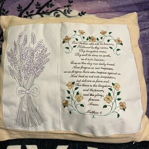 Decorative Pillow with Embroidered Design